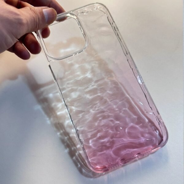 ★iPhone16シリーズ対応 グラデーション水波紋　可愛いIPhoneケース ハンドメイド