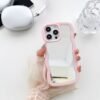 ★iPhone16シリーズ対応　全6カラー  波型可愛いミラーIPhoneケース