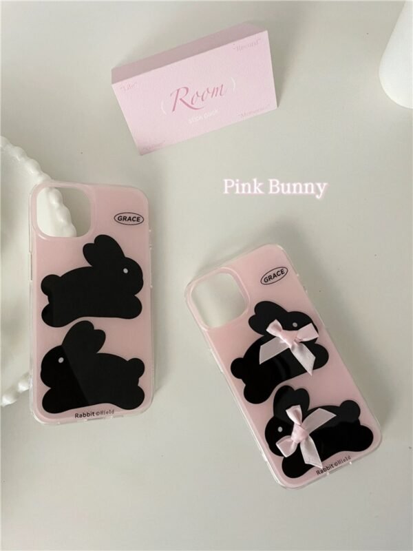 ★iPhone16シリーズ対応　かわいいウサギiPhoneケース ピンク