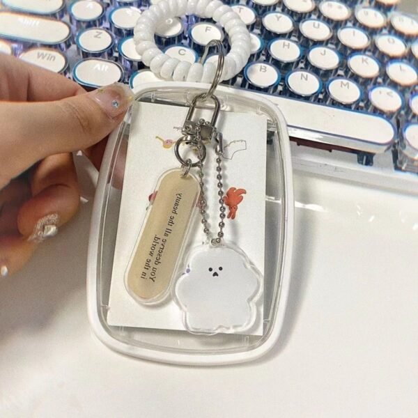 シンプルでオシャレなトレカケース  キーホルダー付き 　高品質ケース