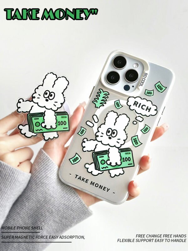 ★iPhone16シリーズ対応 ウサギMagSafe対応可能　強化マグネット式　可愛いIPhoneケース