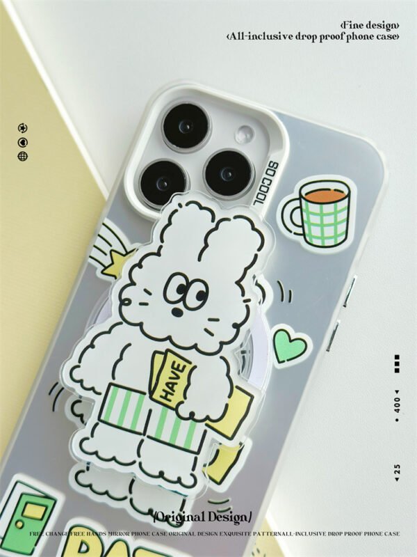 ★iPhone16シリーズ対応 ウサギMagSafe対応可能　強化マグネット式　可愛いIPhoneケース