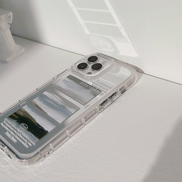 ★iPhone16シリーズ対応 ステッカー風　油絵風シンプルなIPhoneケース