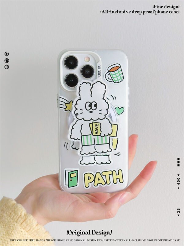 ★iPhone16シリーズ対応 ウサギMagSafe対応可能　強化マグネット式　可愛いIPhoneケース