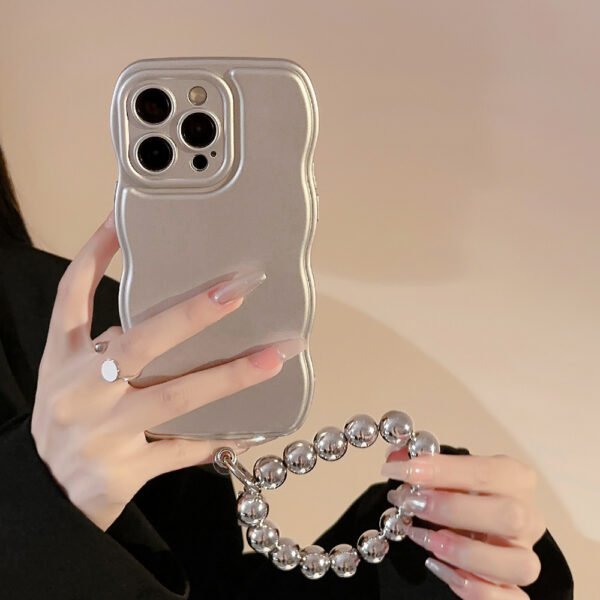 ★IPhone16シリーズ対応　シルバー　スマホグリップ リング付き　オシャレ　スマホケース　可愛いIPhoneケース　