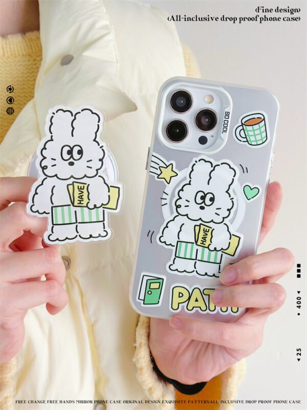 ★iPhone16シリーズ対応 ウサギMagSafe対応可能　強化マグネット式　可愛いIPhoneケース