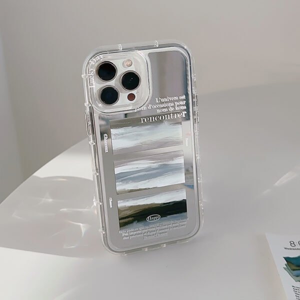 ★iPhone16シリーズ対応 ステッカー風　油絵風シンプルなIPhoneケース