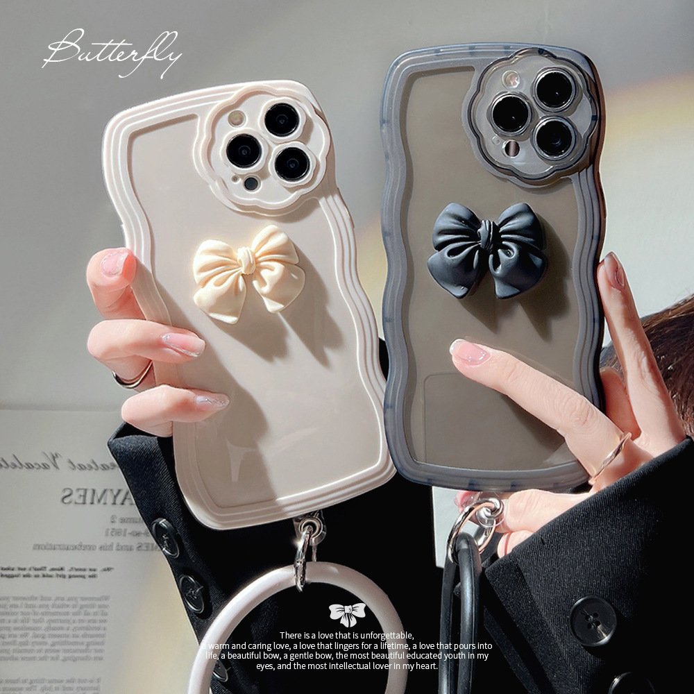 可愛いリボンIPhoneケース なみなみ