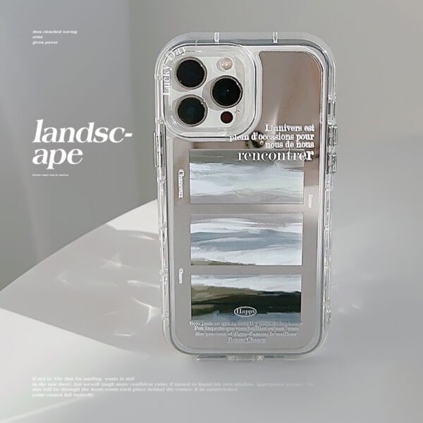 ★iPhone16シリーズ対応 ステッカー風　油絵風シンプルなIPhoneケース