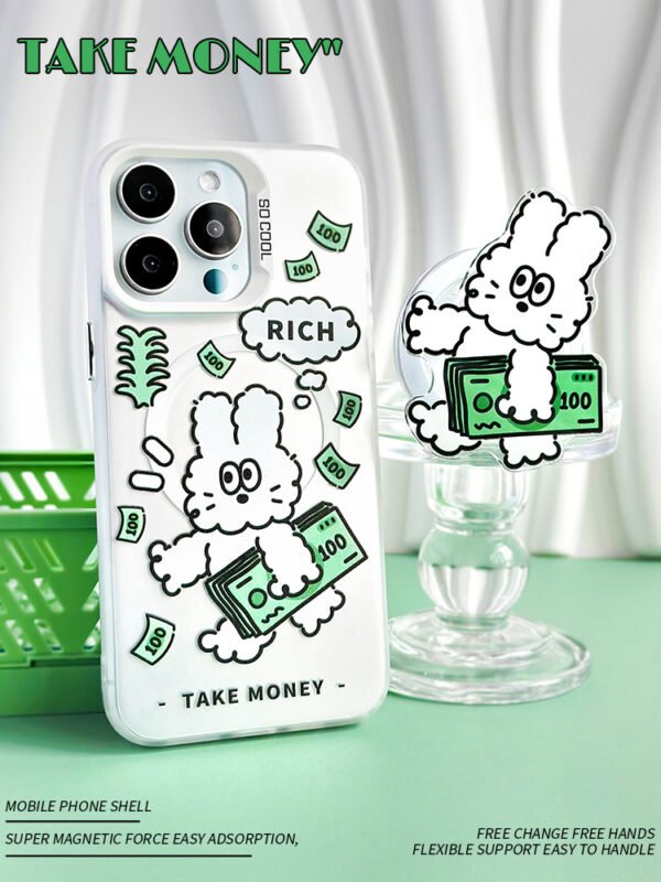 ★iPhone16シリーズ対応 ウサギMagSafe対応可能　強化マグネット式　可愛いIPhoneケース