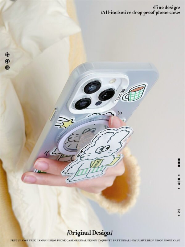 ★iPhone16シリーズ対応 ウサギMagSafe対応可能　強化マグネット式　可愛いIPhoneケース