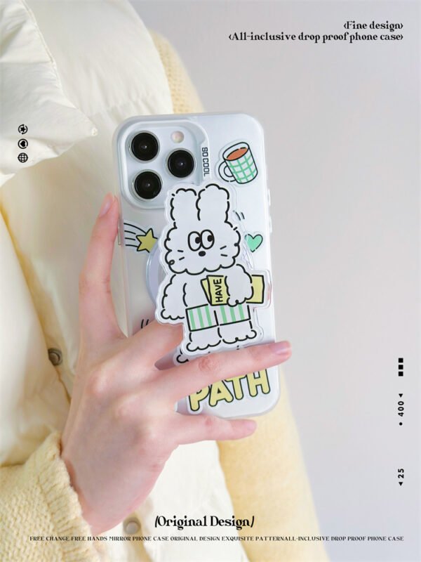 ★iPhone16シリーズ対応 ウサギMagSafe対応可能　強化マグネット式　可愛いIPhoneケース