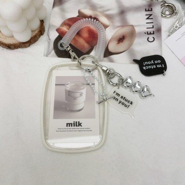 シンプルでオシャレなトレカケース  ハートチャーム 高品質ケース