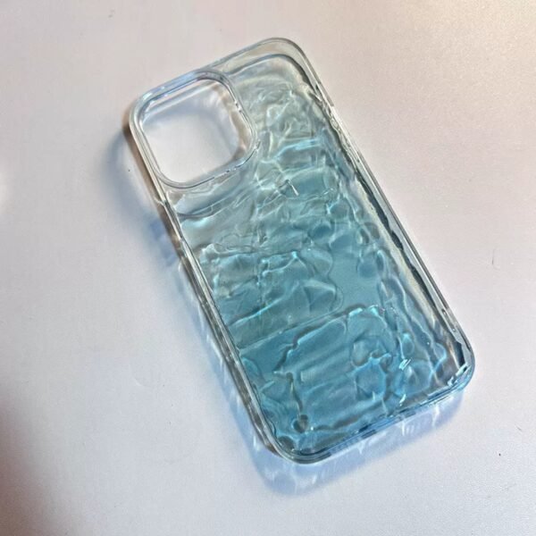 ★iPhone16シリーズ対応 グラデーション水波紋　可愛いIPhoneケース ハンドメイド