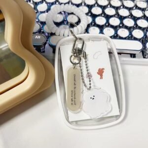 シンプルでオシャレなトレカケース  キーホルダー付き 　高品質ケース