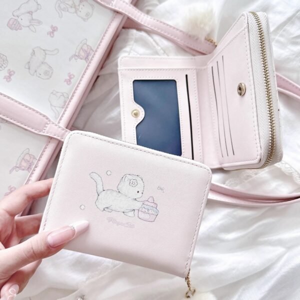 【MoonpieGirl】ミニ財布  小銭入れ  ネコ ウサギちゃん