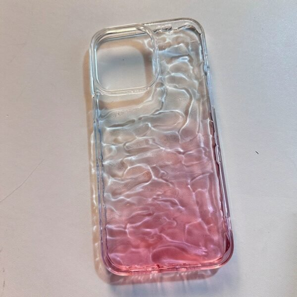 ★iPhone16シリーズ対応 グラデーション水波紋　可愛いIPhoneケース ハンドメイド