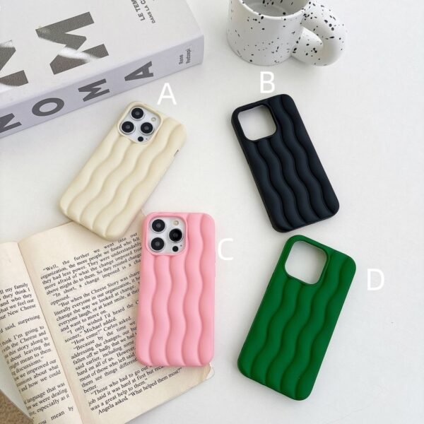 全4カラー  波型可愛いIPhoneケース