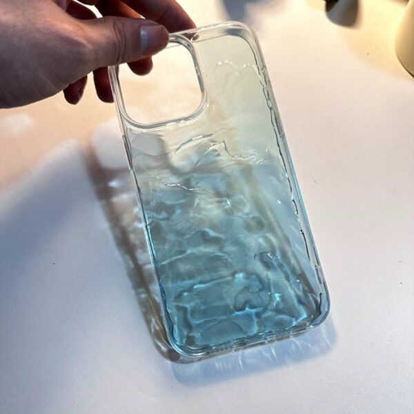 ★iPhone16シリーズ対応 グラデーション水波紋　可愛いIPhoneケース ハンドメイド