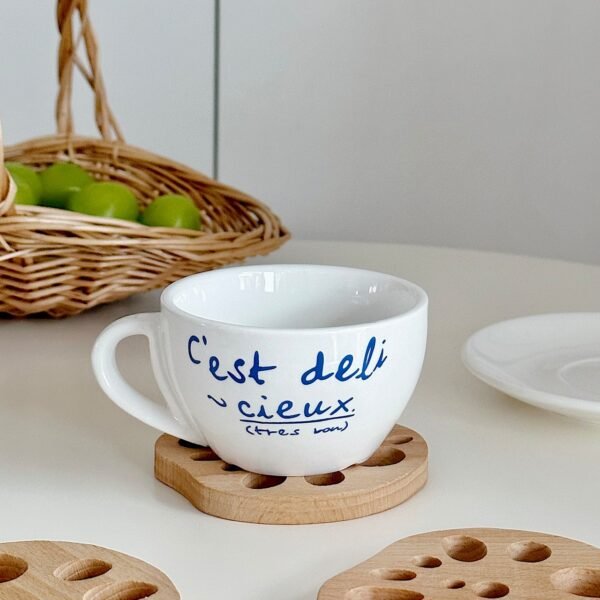 レンコン形木製コースター　韓国風雑貨