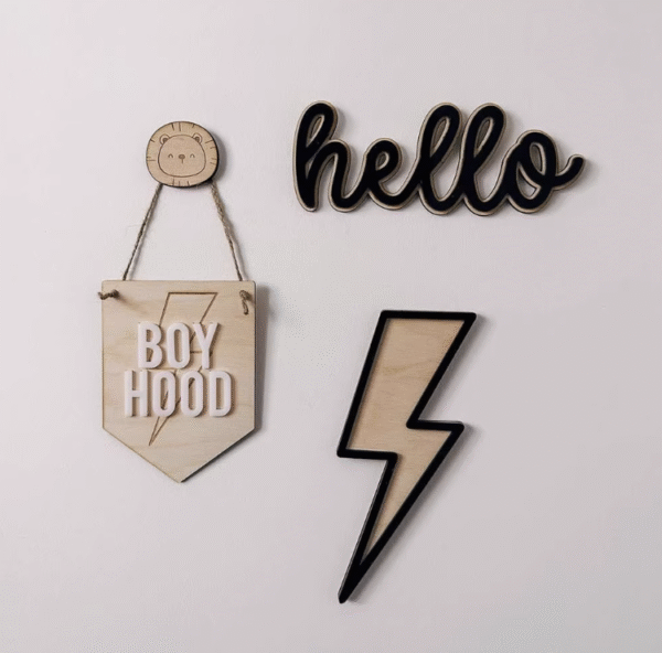 シンプルでオシャレな木製壁飾り　北欧風