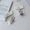 キーホルダー　シンプルで可愛いチャーム　スマホストラップ　キーリング　