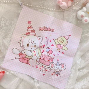 【mikko】可愛いハンカチ　ハンドルタオル