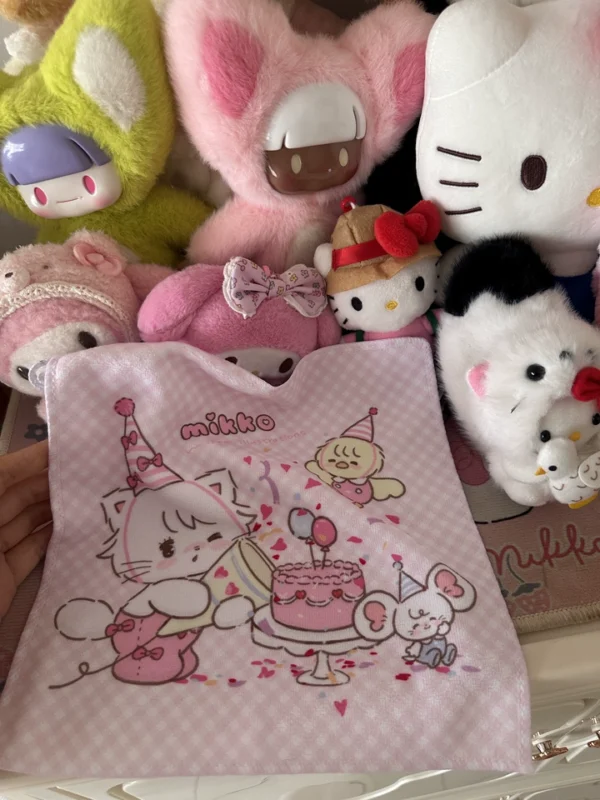 【mikko】可愛いハンカチ　ハンドルタオル