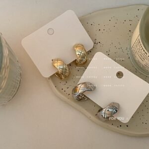 金属アレルギー対応　シンプルなピアス 　金/銀メッキ　