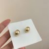 金属アレルギー対応　シンプルなピアス 　18Ｋコーティング　金メッキ　S925　