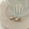 金属アレルギー対応　ハート　ピアス 金/銀メッキ　人気　オシャレ