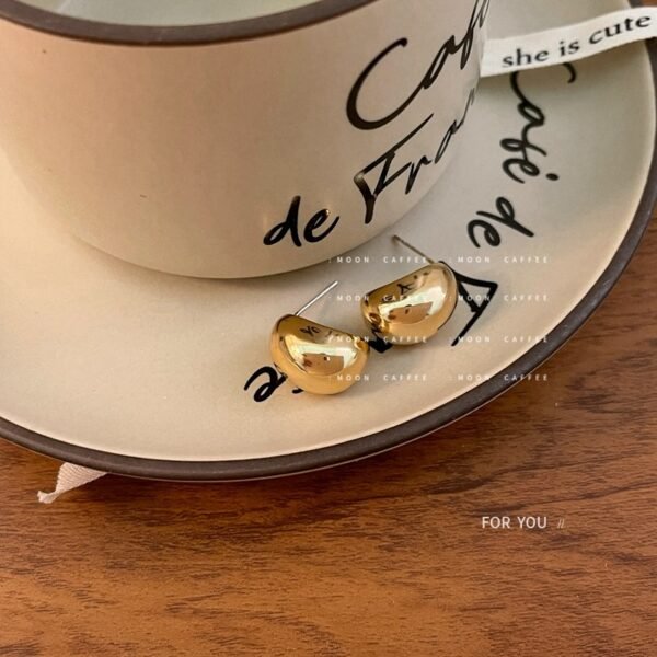 金属アレルギー対応　シンプルなピアス 　18Ｋコーティング　金メッキ　S925　