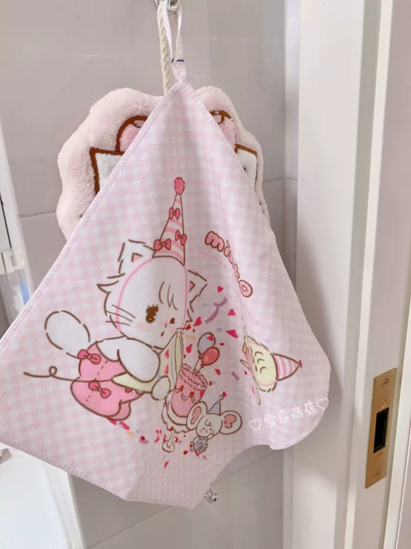 【mikko】可愛いハンカチ　ハンドルタオル