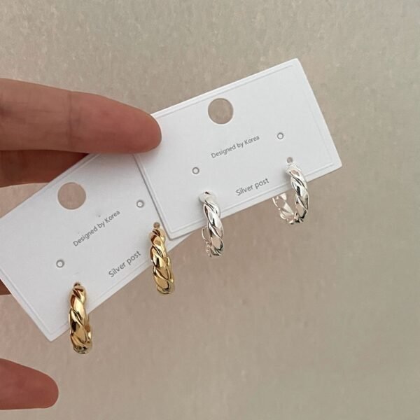 金属アレルギー対応　シンプルなピアス 　金/銀メッキ　