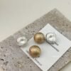 金属アレルギー対応　シンプルなピアス 　金/銀メッキ　