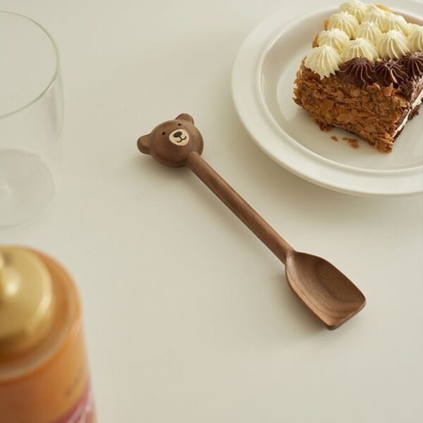 木製スプーン　ウッドフォーク　クマ　高品質スプーン＆ウッドフォーク　韓国風雑貨